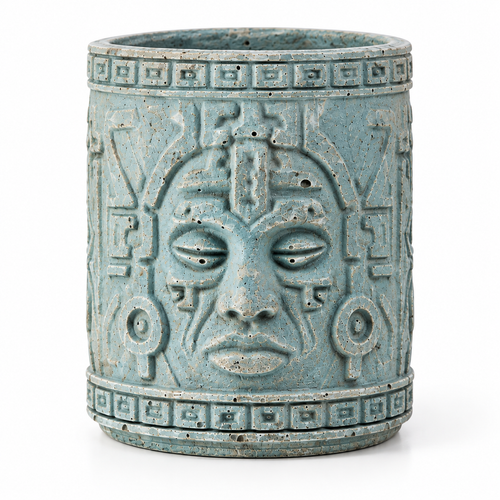 Chaac handmade candle in its handcrafted stone vessel