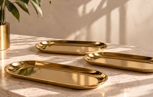 Gold candle tray accessory from K'abel Rituals