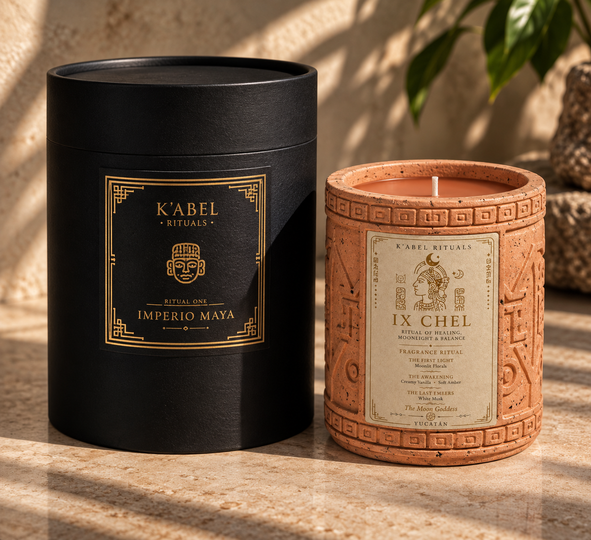 Ix Chel candle in K'abel Rituals presentation box